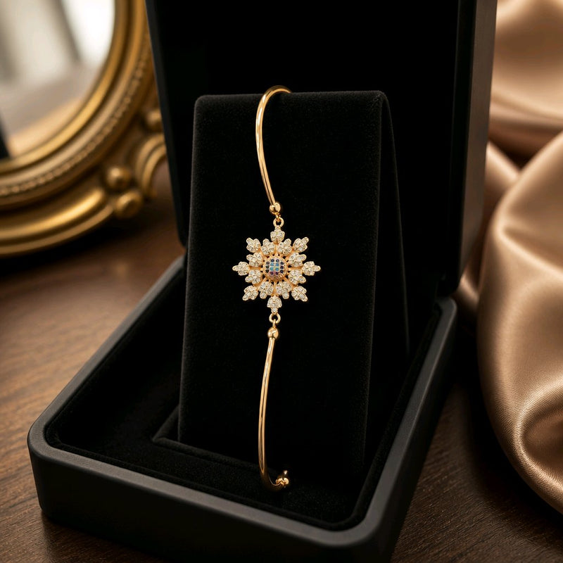 NNCB017 – ZYN Crystal Snowflake Cuff Bracelet