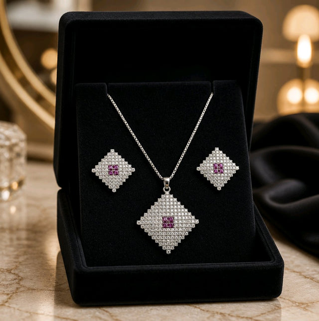 NNPS029 – ZYN Royal Ruby Crystal Pendant Set