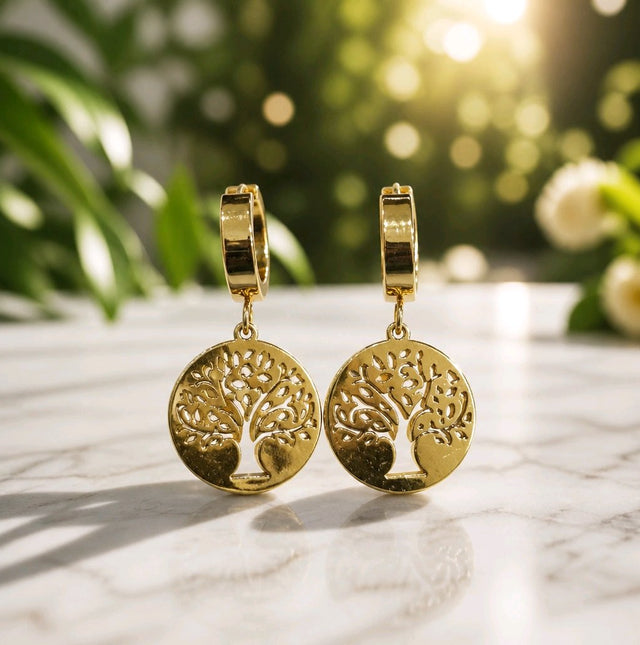 NNED057 – ZYN Tree of Life Drop Earrings