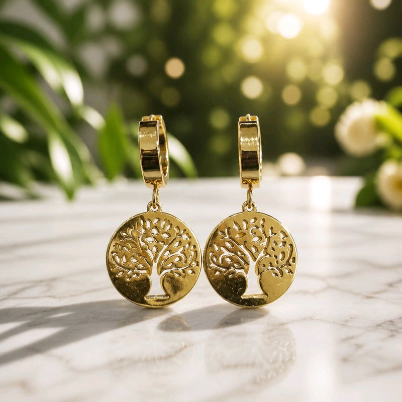 NNED057 – ZYN Tree of Life Drop Earrings