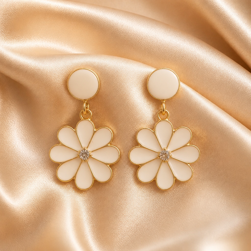 NNED059 – ZYN Daisy Bloom Drop Earrings
