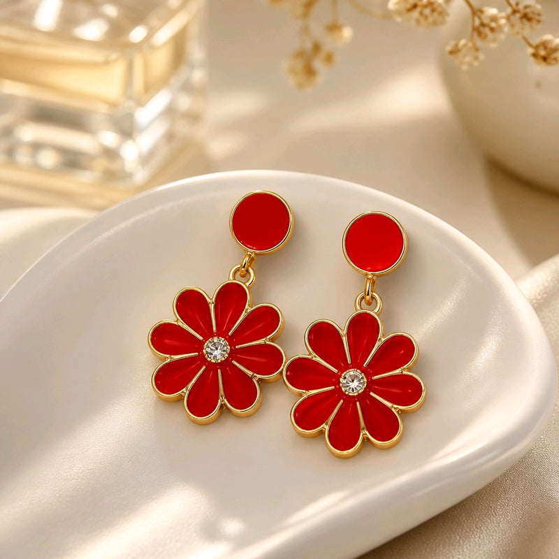 NNED059 – ZYN Daisy Bloom Drop Earrings