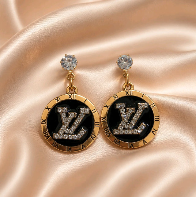 NNED060 – ZYN Crystal Roman Circle Drop Earrings