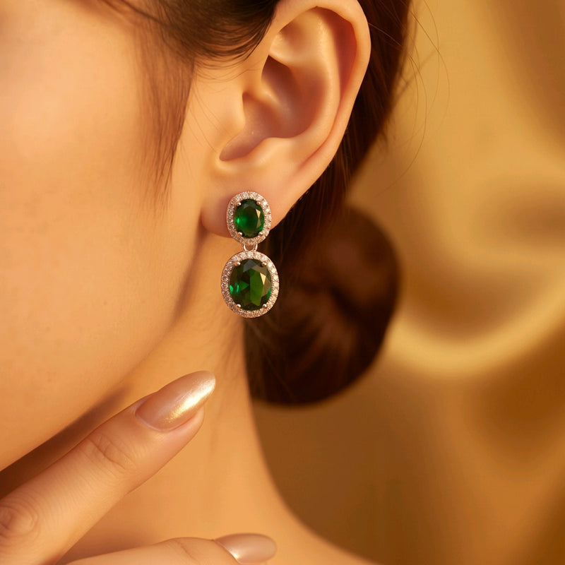 NNED061 – ZYN Blush Oval Crystal Earrings