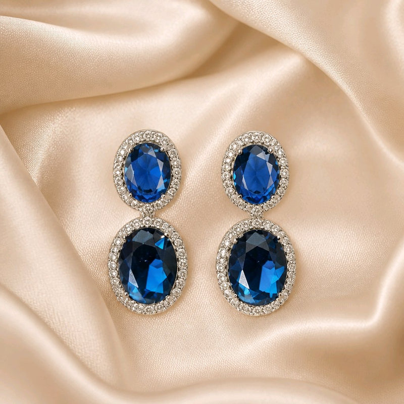 NNED061 – ZYN Blush Oval Crystal Earrings