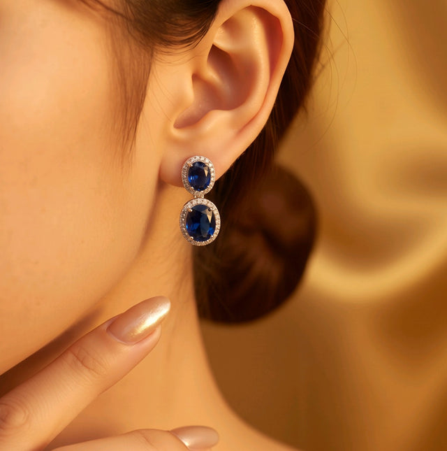 NNED061 – ZYN Blush Oval Crystal Earrings