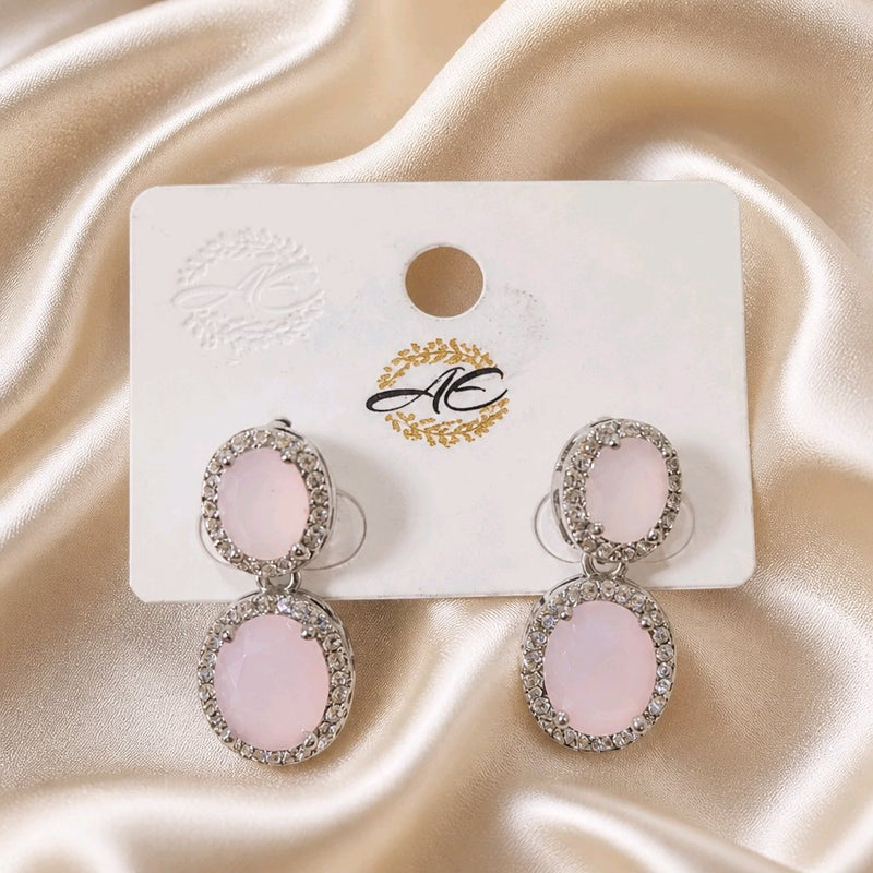 NNED061 – ZYN Blush Oval Crystal Earrings
