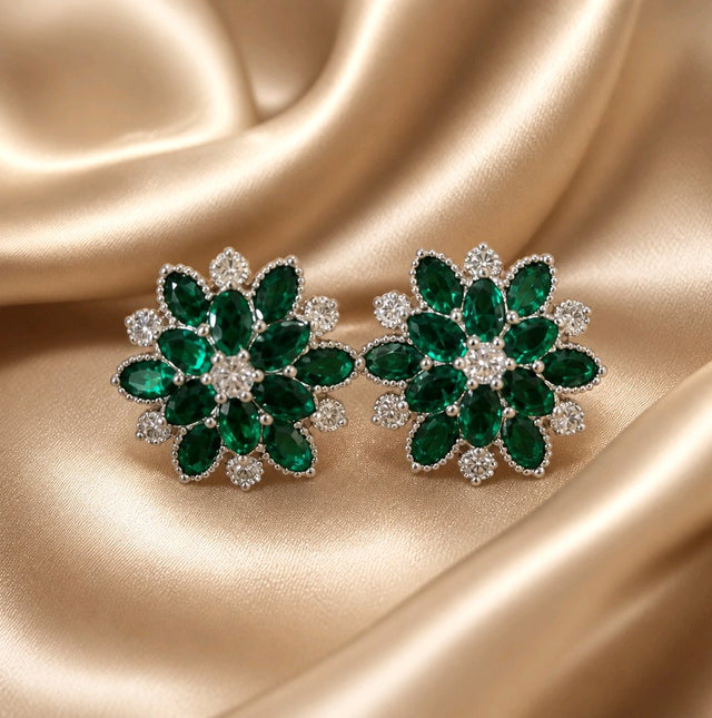 NNET022 – ZYN Emerald Bloom Ear Tops