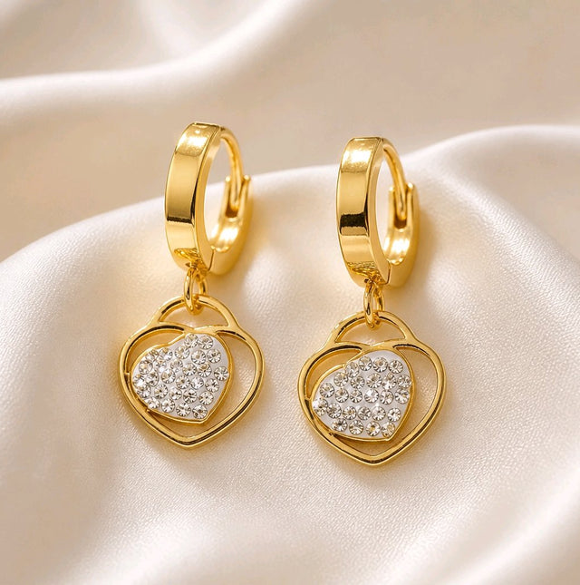 NNEH010 – ZYN Crystal Heart Hoop Earrings