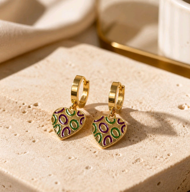 NNEH011 – ZYN Enchanted Heart Hoop Earrings