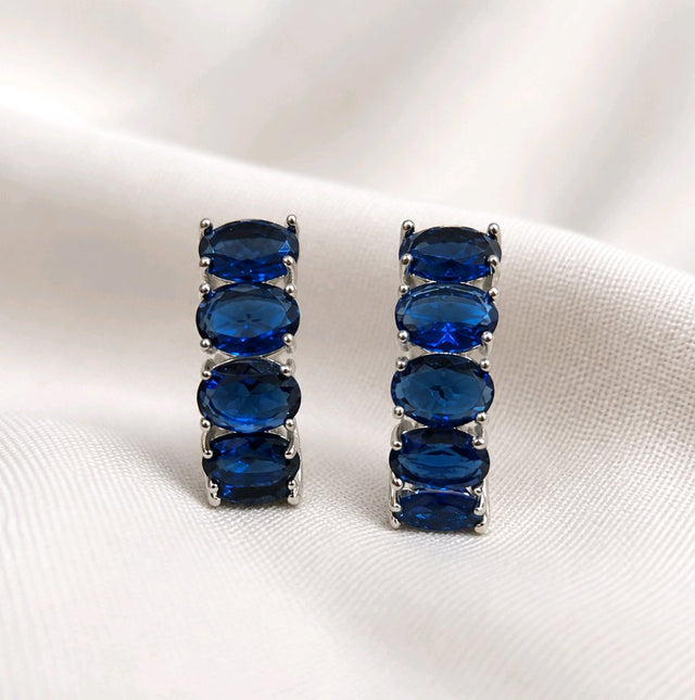 NNEH012 – ZYN Sapphire Glow Hoop Earrings