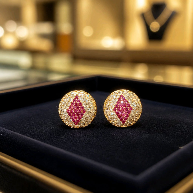 NNET033 – ZYN Ruby Radiance Ear Tops