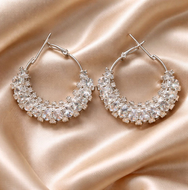 NNCJ005 ZYN Crystal Hoop Earrings