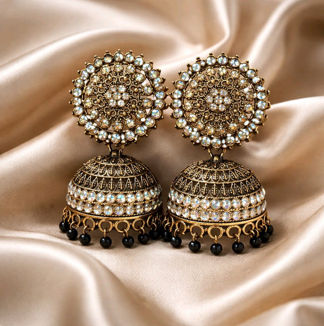 NNCJ007 ZYN Round Beads Jhumki