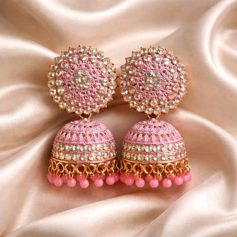 NNCJ007 ZYN Round Beads Jhumki