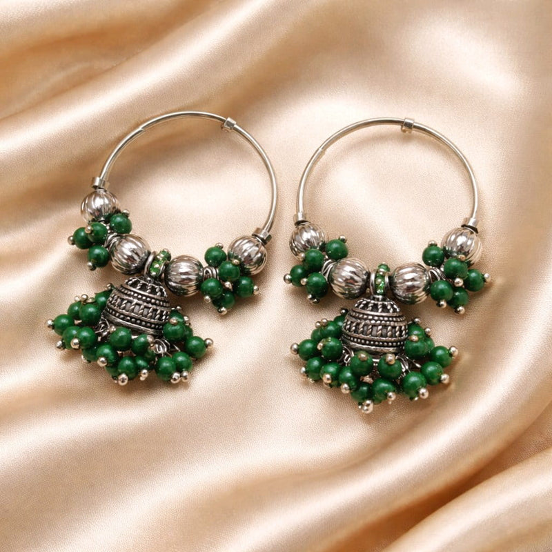 NNCJ009 ZYN Bunch Beads Jhumki