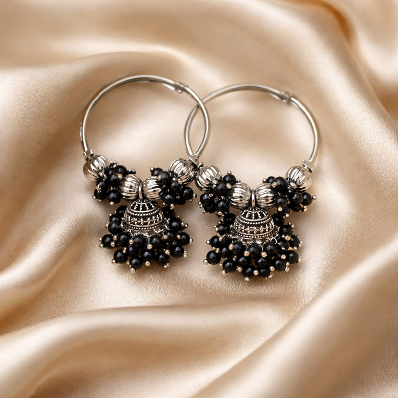 NNCJ009 ZYN Bunch Beads Jhumki