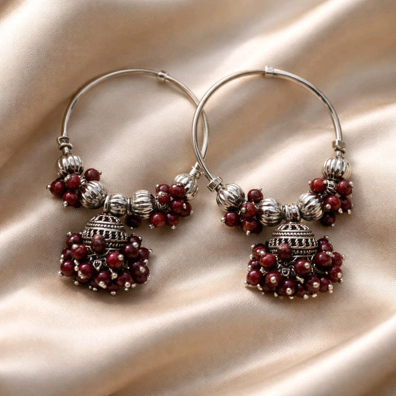 NNCJ009 ZYN Bunch Beads Jhumki
