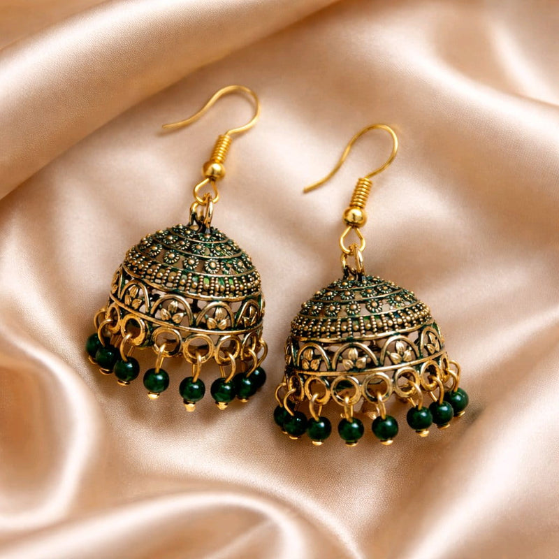 NNCJ010 ZYN Chandelier Beads Jhumki