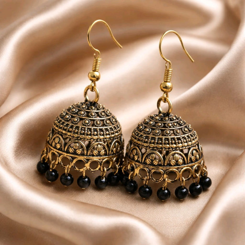 NNCJ010 ZYN Chandelier Beads Jhumki
