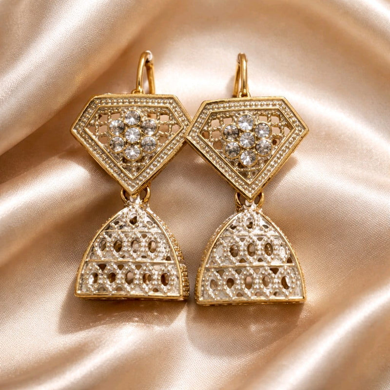 NNCJ012 ZYN Flower Diamond Jhumki