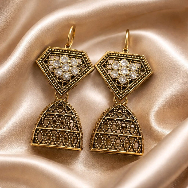 NNCJ012 ZYN Flower Diamond Jhumki