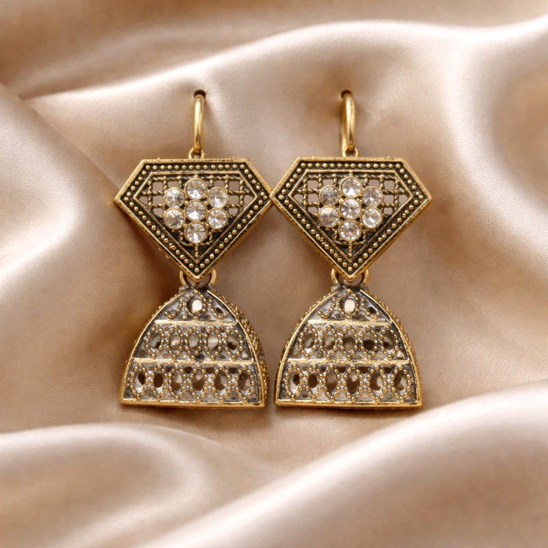 NNCJ012 ZYN Flower Diamond Jhumki