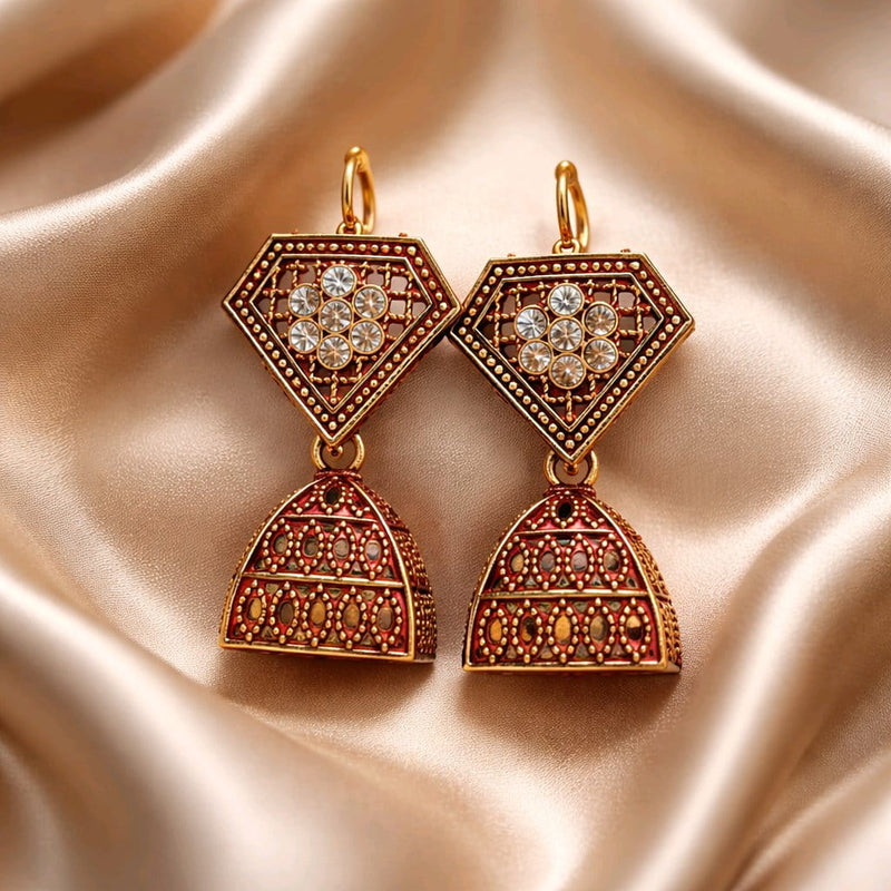 NNCJ012 ZYN Flower Diamond Jhumki