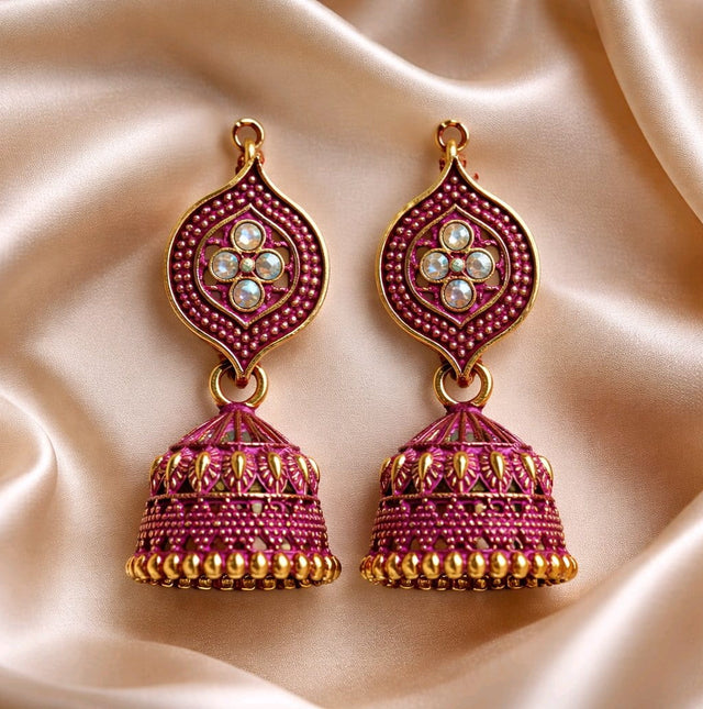 NNCJ013 ZYN Royal Tear Jhumki