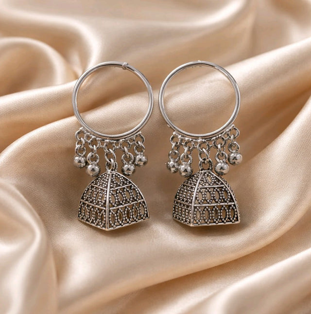 NNCJ025 ZYN Triangle Beads Drop Jhumki