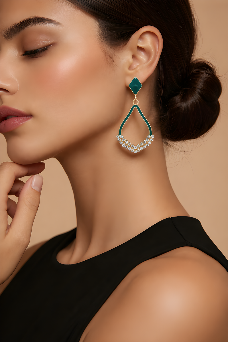 NNED012 ZYN Painted Diamond Drop Earrings