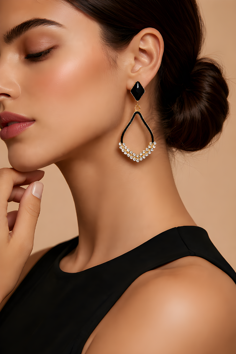 NNED012 ZYN Painted Diamond Drop Earrings