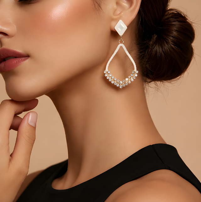 NNED012 ZYN Painted Diamond Drop Earrings