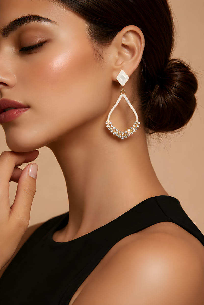 NNED012 ZYN Painted Diamond Drop Earrings