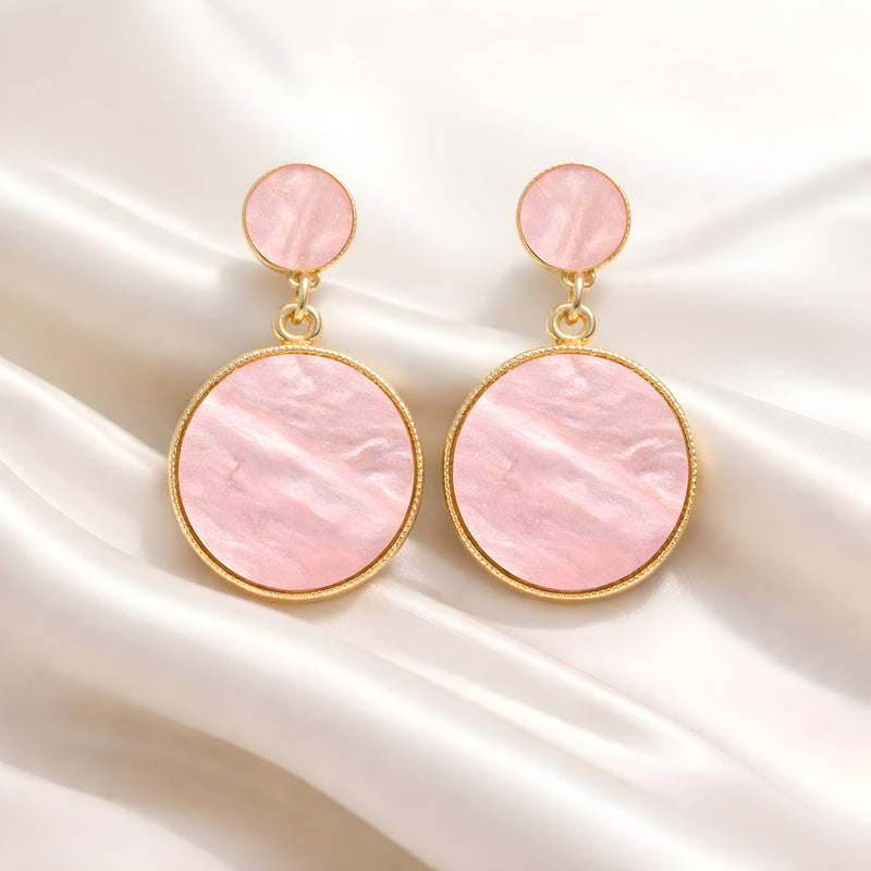 NNED019 ZYN Round Drop Earrings