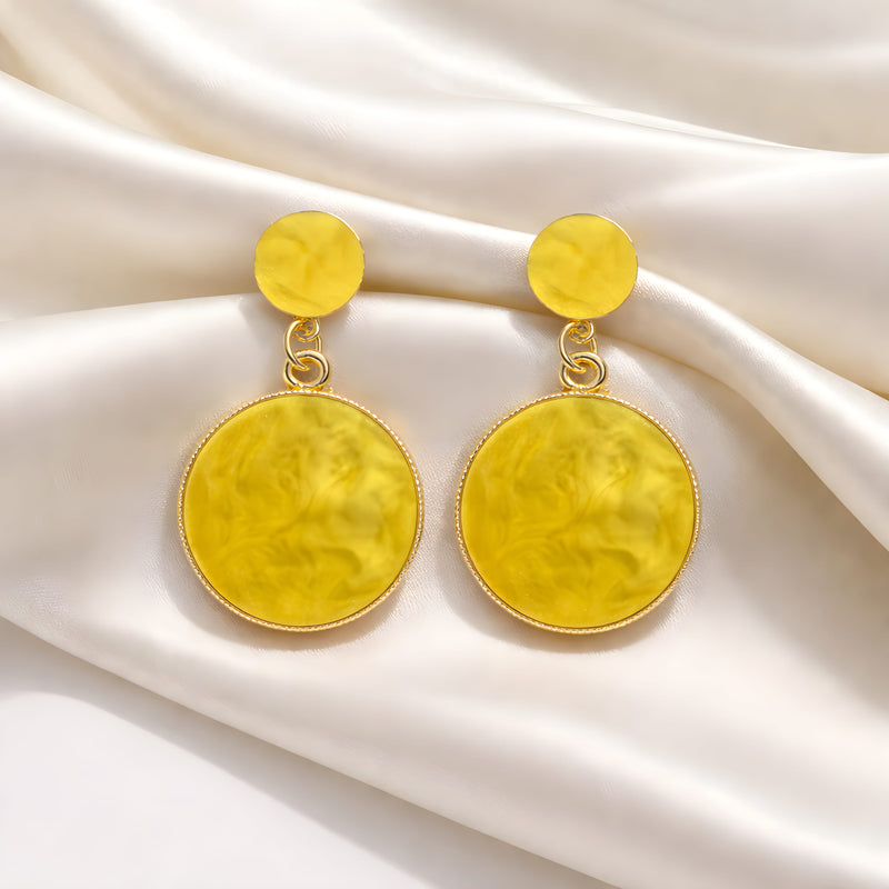 NNED019 ZYN Round Drop Earrings