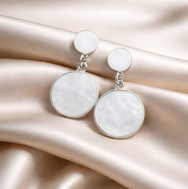 NNED019 ZYN Round Drop Earrings