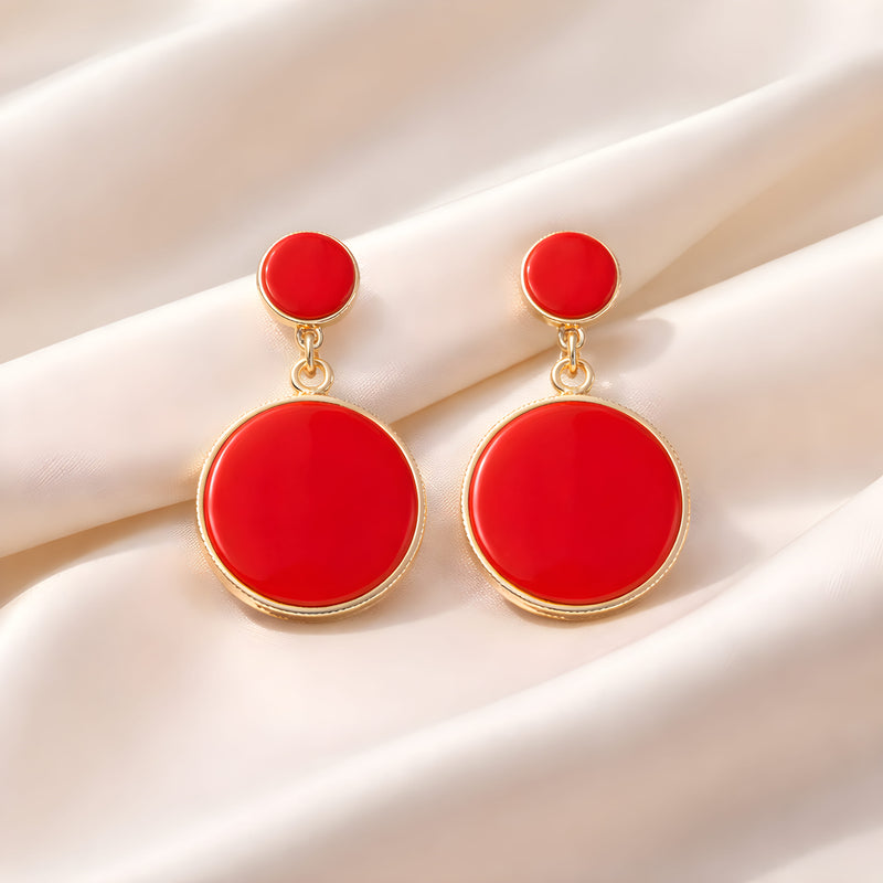 NNED019 ZYN Round Drop Earrings