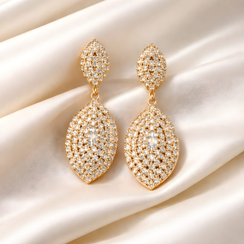 NNED020 ZYN Leaf Drop Earrings