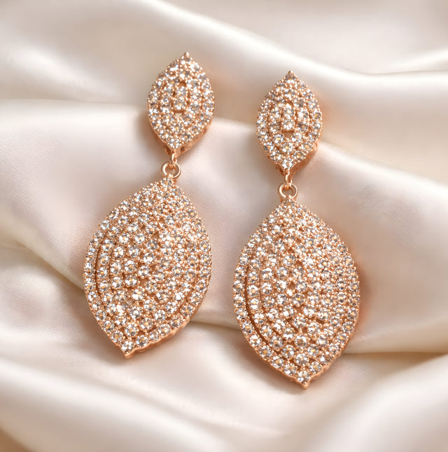 NNED020 ZYN Leaf Drop Earrings