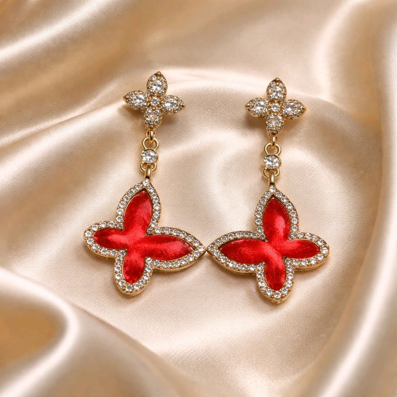 NNED050 ZYN Butterfly Drop Earrings