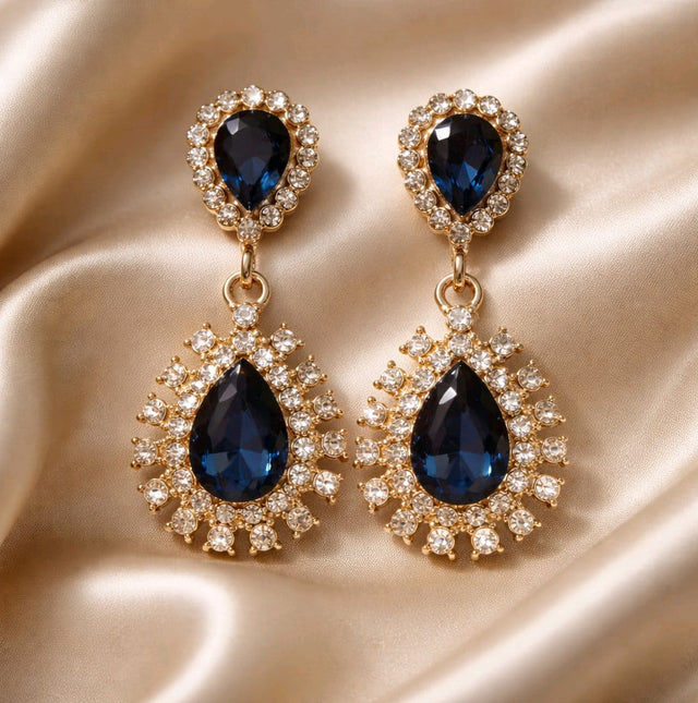 NNED051 ZYN Flower Teardrop Earrings