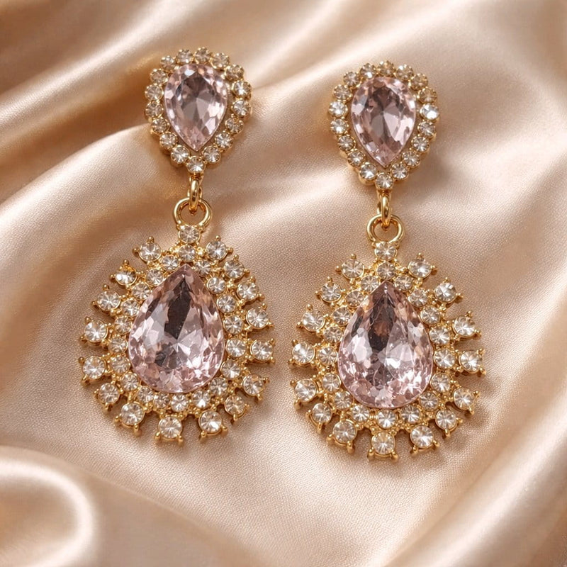 NNED051 ZYN Flower Teardrop Earrings
