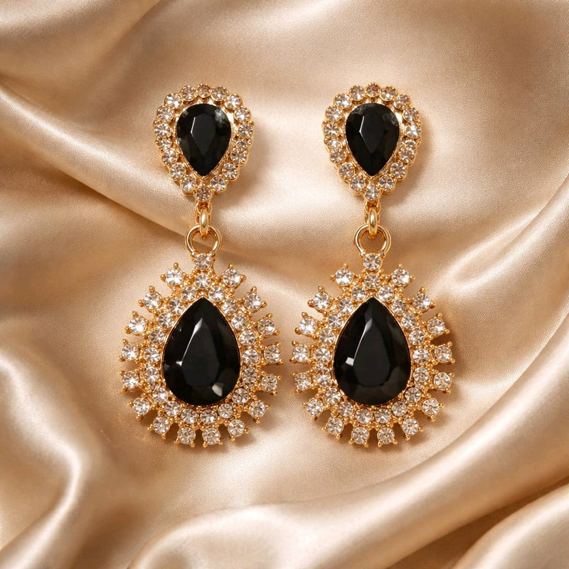 NNED051 ZYN Flower Teardrop Earrings