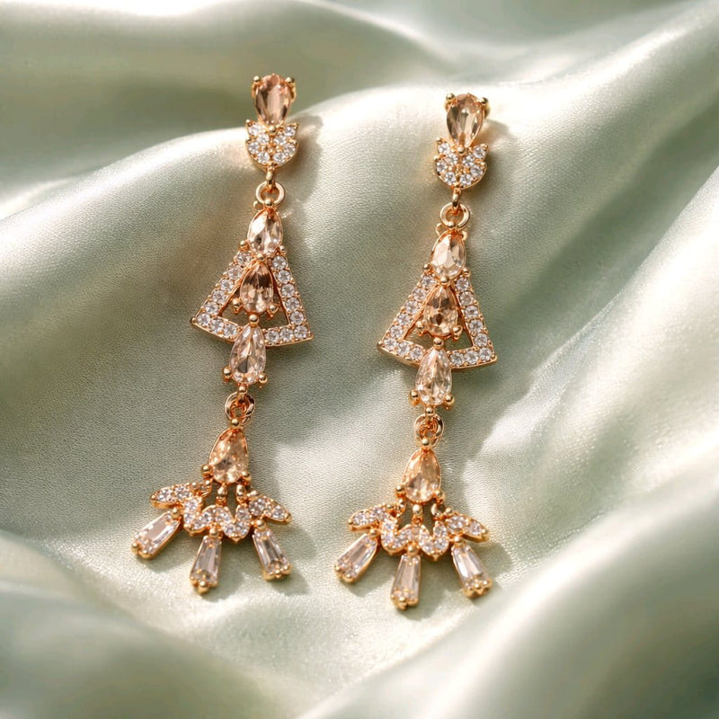 NNED052 ZYN Tear Triangle Drop Earrings