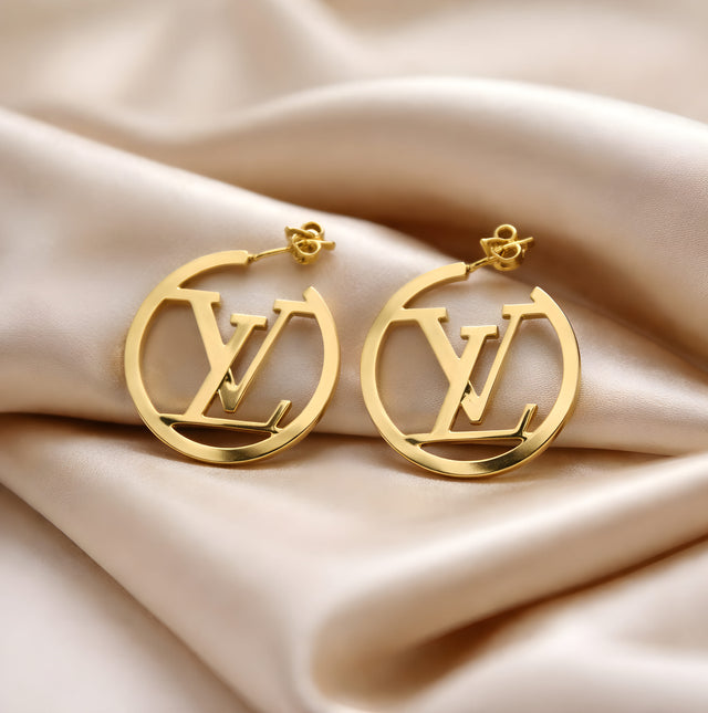 NNEH003 ZYN Vintage LV Ear Hoops