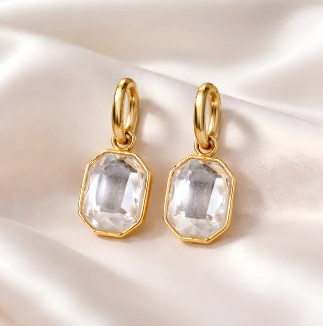 NNEH007 ZYN Mirror Frame Stainless Steel Ear Hoops