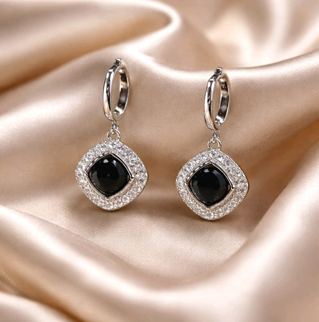 NNEH009 ZYN Rectangle Layered Ear Hoops