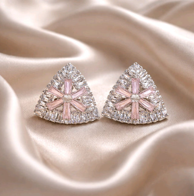 NNET015 ZYN Crystal Triangle Ear Tops