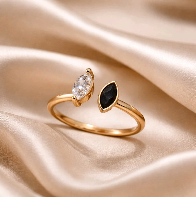 NNGR009 ZYN Marquise Adjustable Ring